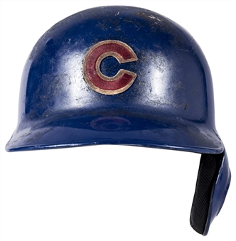 2016 Jorge Soler Game Used World Series Champs Season Chicago Cubs Batting Helmet Worn For Multiple HRs - Terrific Use! (MLB Authenticated)
